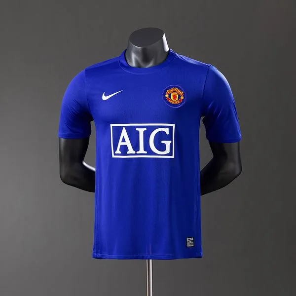 Camiseta de fútbol Manchester United 2008/09 TERCERA MANGA CORTA VERSION JUGADOR